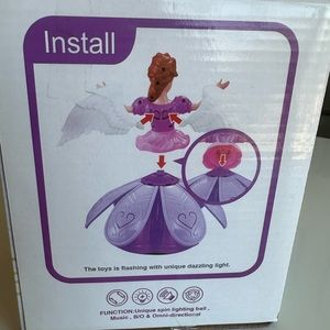 Princess Musical Dancing Angel Doll with 3D LED Lights, Music and 360° Spinning